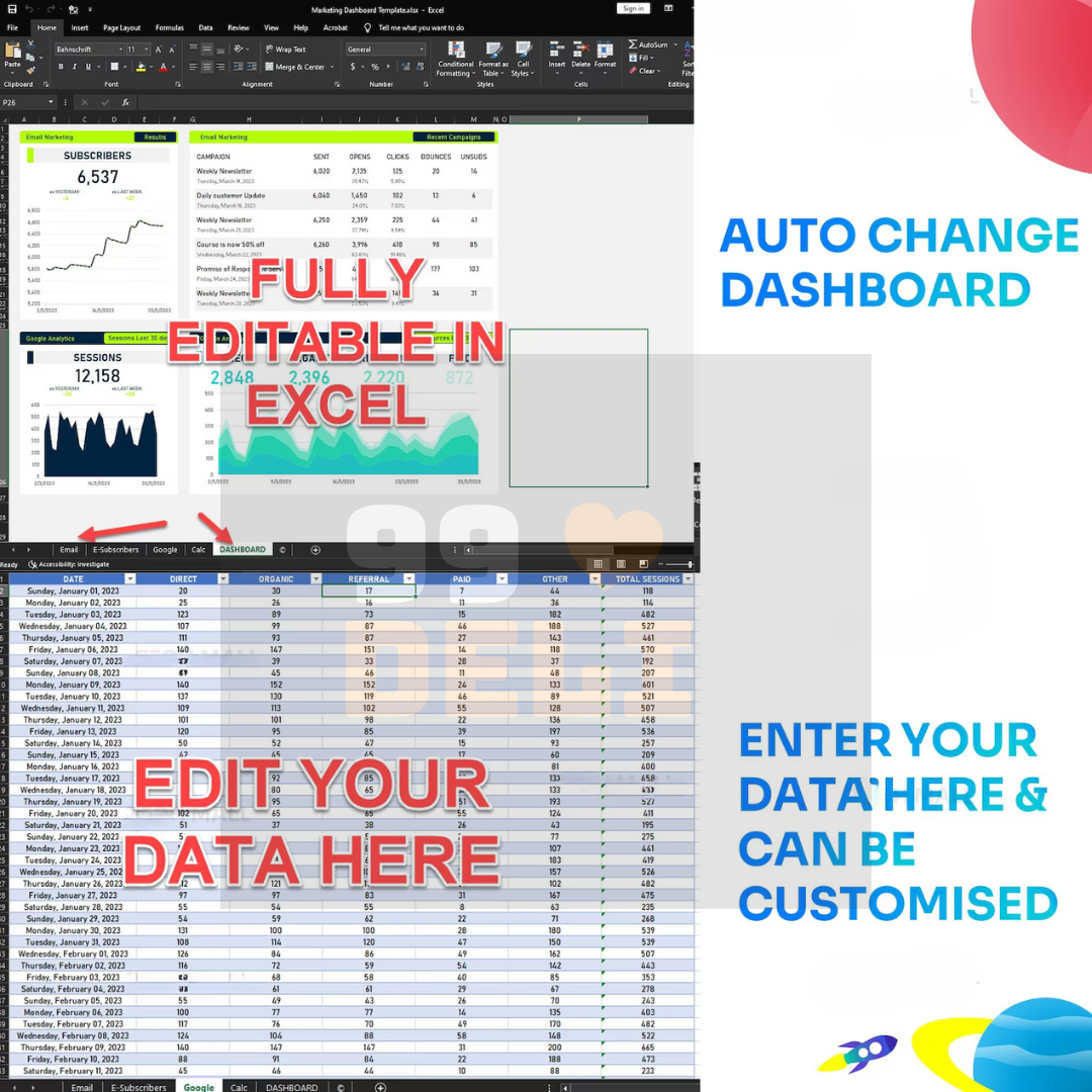 12 EXCEL KPI Dashboard Templates