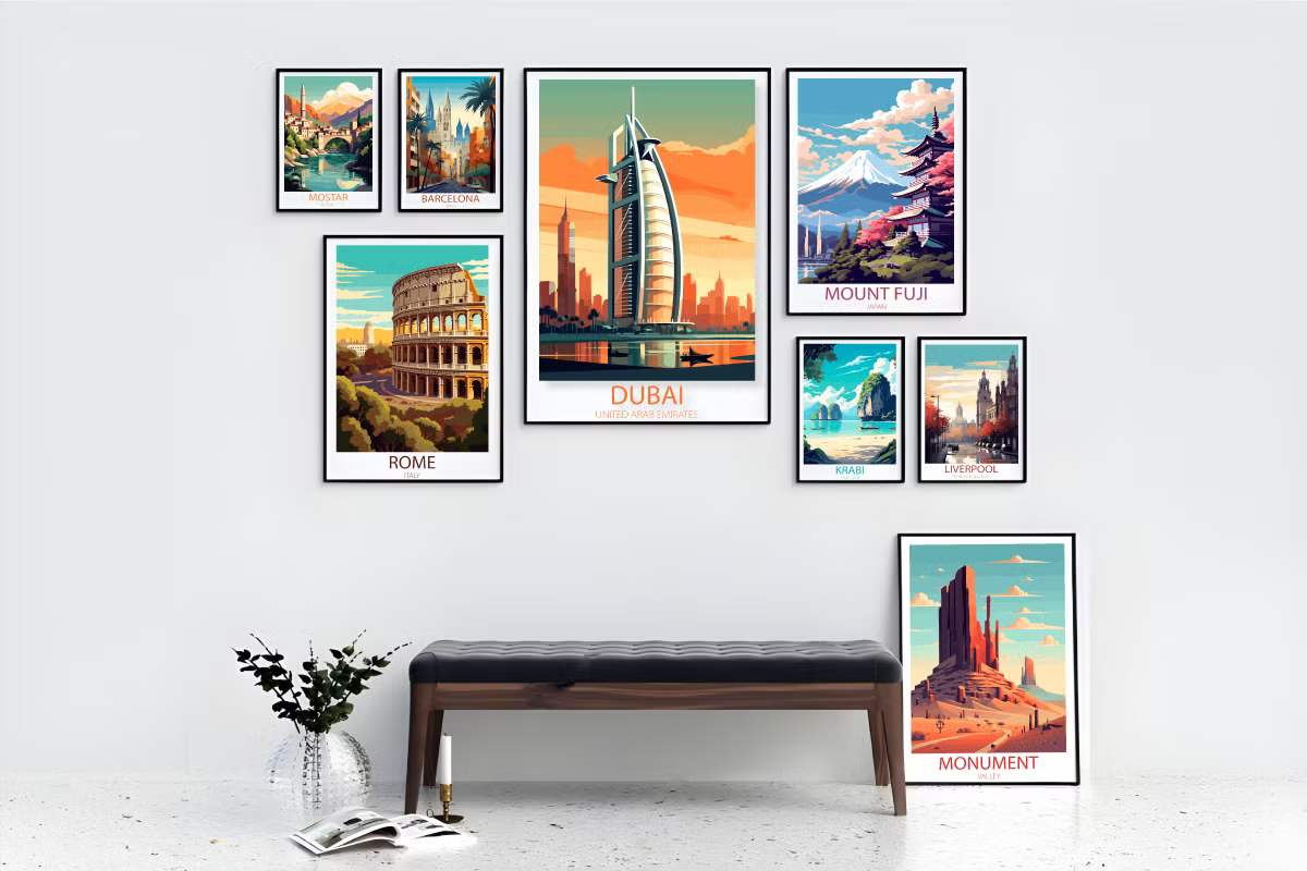 Famous Travel Places Poster Bundle