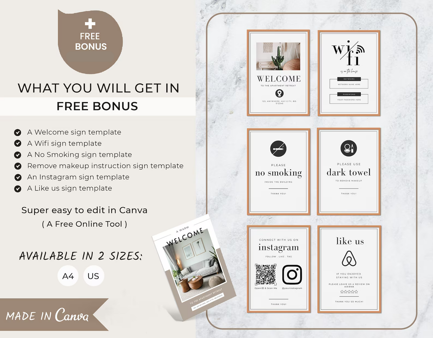 Airbnb/Rental Welcome Book Printables