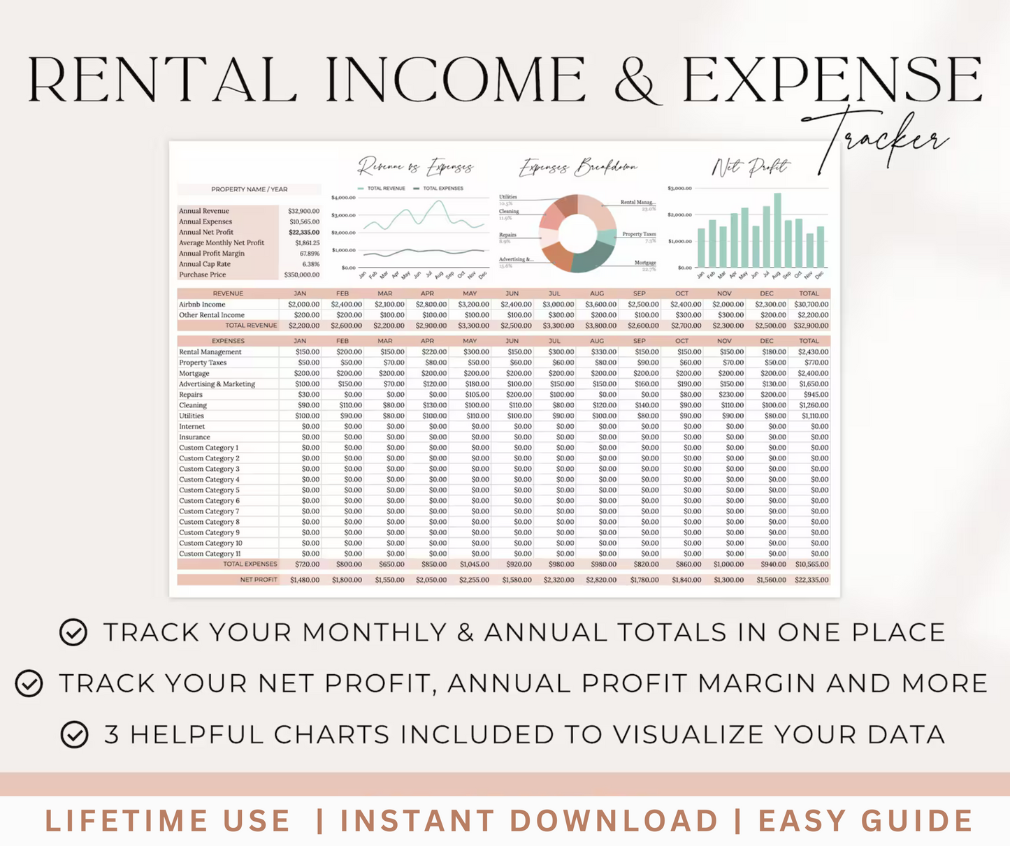 Rental/Airbnb Income and Expense Tracker