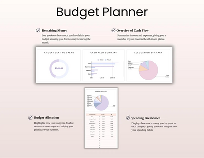 Simple Budget Tracker – Rainbow Theme | Excel & Google Sheets | Colorful One-Tab Budget Spreadsheet