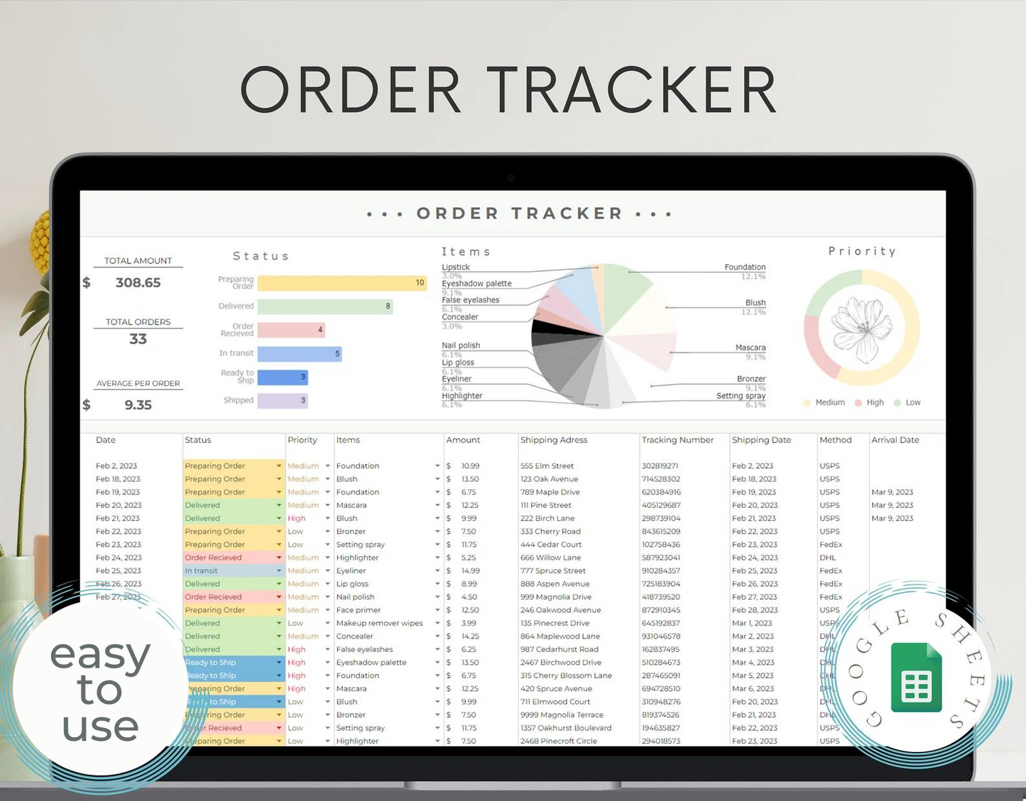 Easy Order Tracker