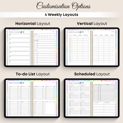 All-in-One Digital Planner 2024, 2025, 2026, Undated Digital Planner, Digital Journal, Digital Goodnotes Template, Notability, Daily Planner