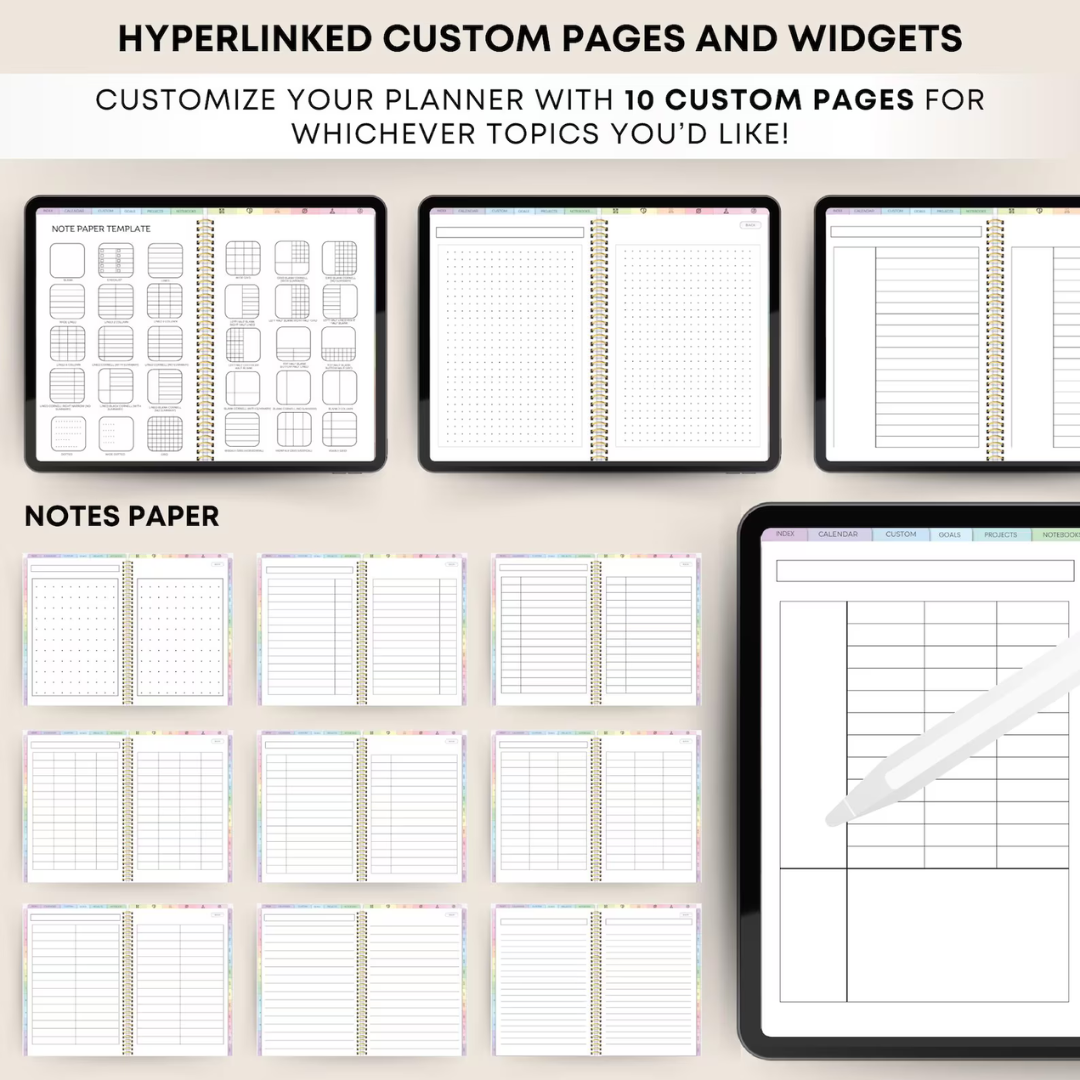 All-in-One Digital Planner 2024, 2025, 2026, Undated Digital Planner, Digital Journal, Digital Goodnotes Template, Notability, Daily Planner