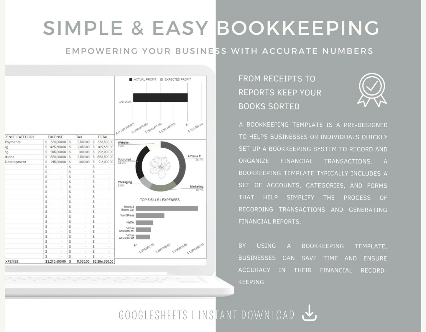 Simple Bookkeeping Template