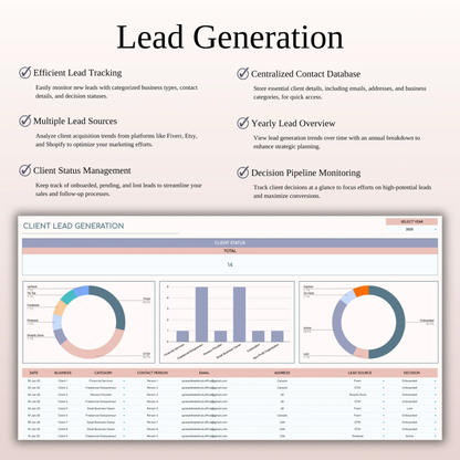 Premium CRM Template for Excel and Google Sheets
