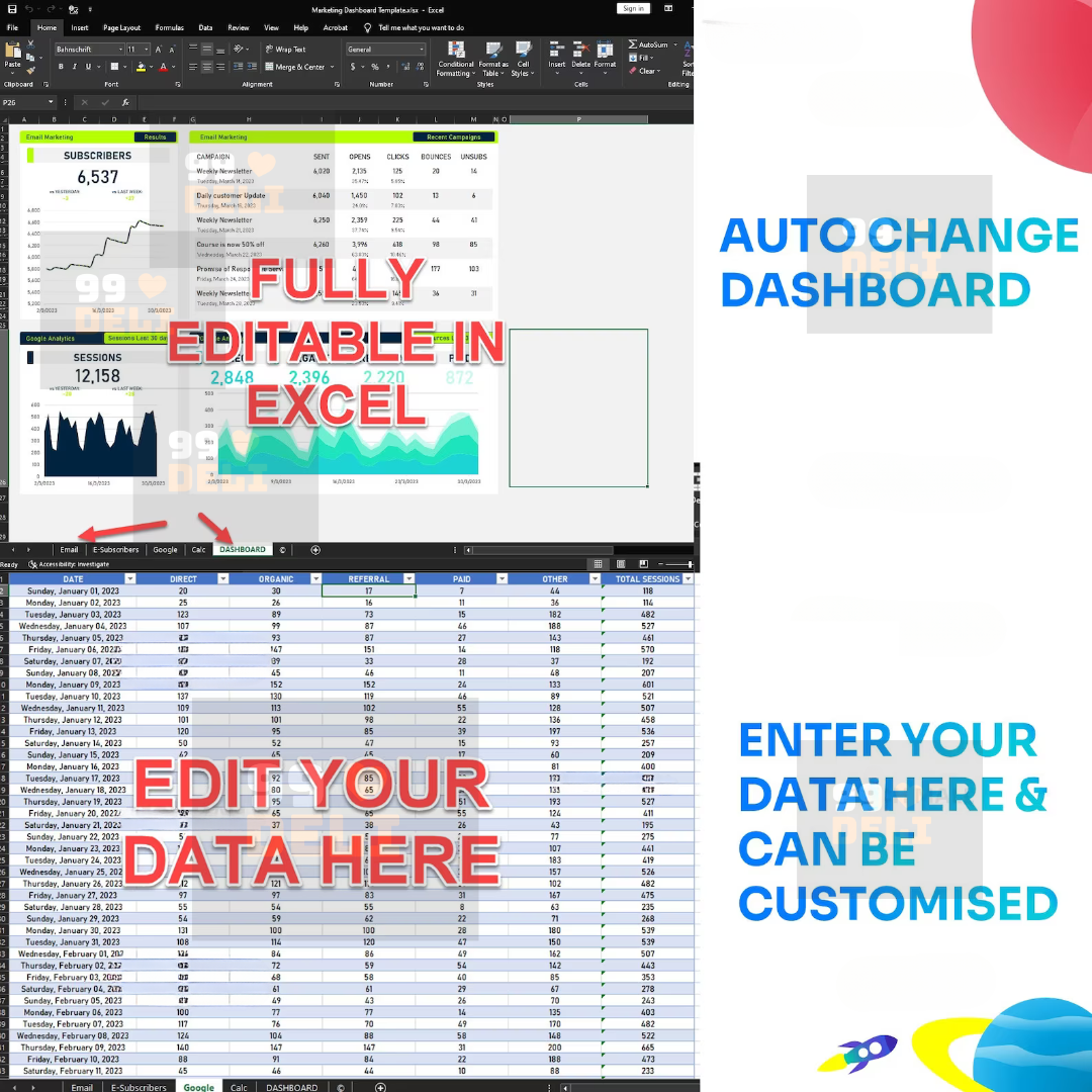 12 EXCEL KPI Dashboard Templates