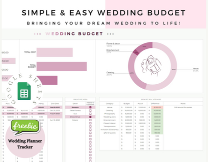 All-in-One Wedding Planner and Budget Tracker