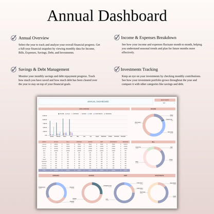 Income and Expense Tracker Template for Google Sheets & Excel