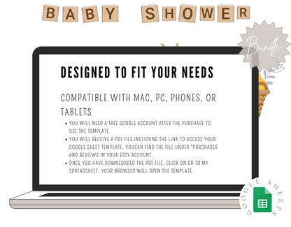 All-in-One Baby Shower Tracker