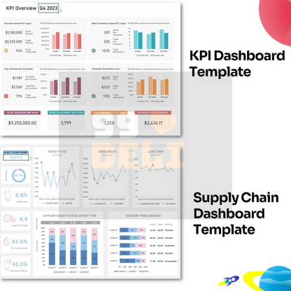 12 EXCEL KPI Dashboard Templates