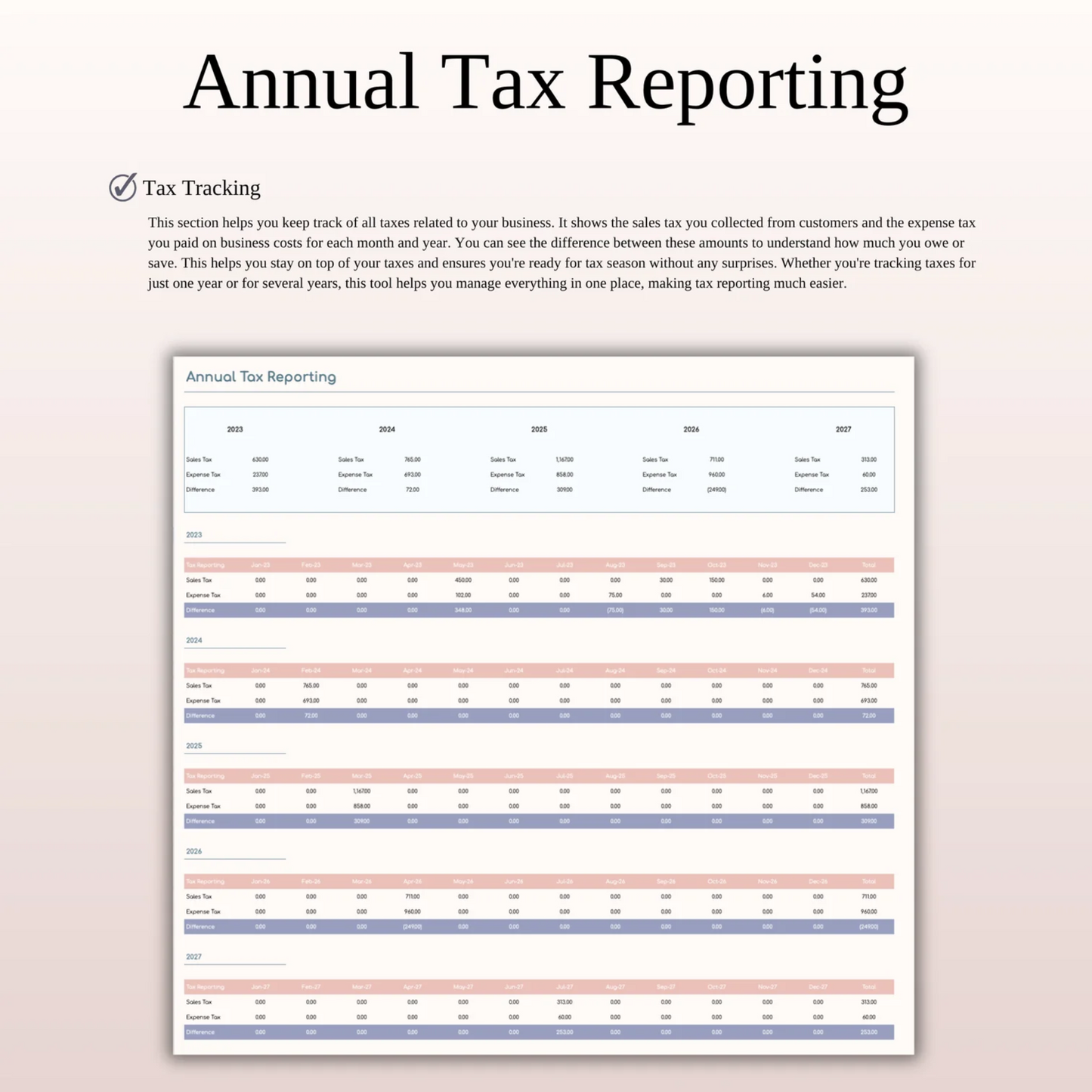 Easy Bookkeeping Spreadsheet Template for Excel & Google Sheets