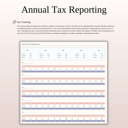 Easy Bookkeeping Spreadsheet Template for Excel & Google Sheets