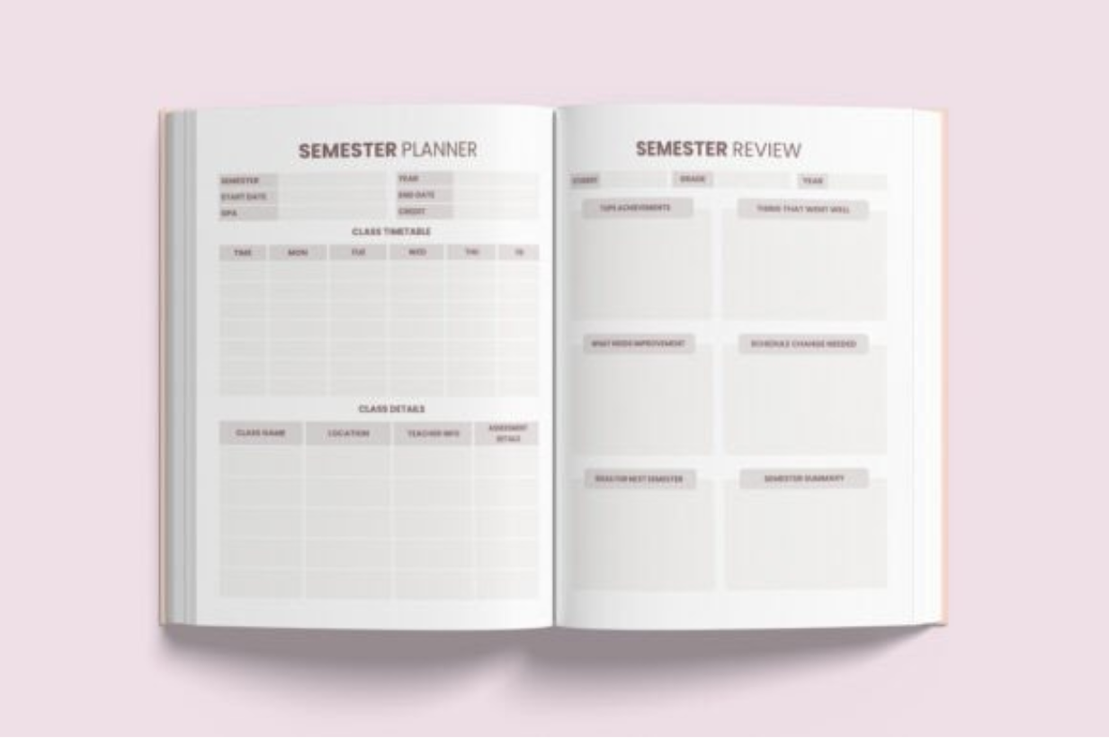 📚 2025 Student Planner | Fully Editable on Canva 🎨