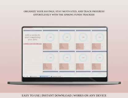Sinking Funds Tracker – Google Sheets & Excel | Budget & Savings Planner | Cash Envelope Digital Template