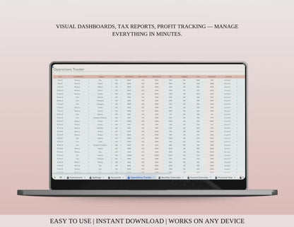 Easy Bookkeeping Spreadsheet Template for Excel & Google Sheets
