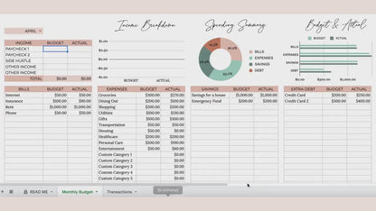 Simple Monthly Budget Tracker