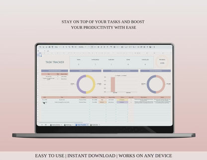 Task Tracker Template Spreadsheet for Google Sheets & Excel